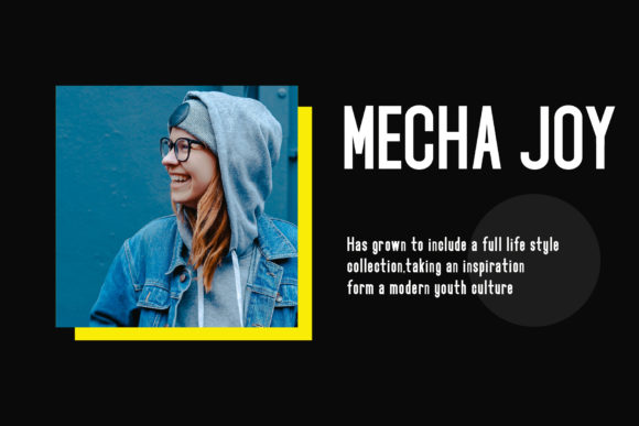 Mecha Joy Font PNG with transparent background - Preview 4