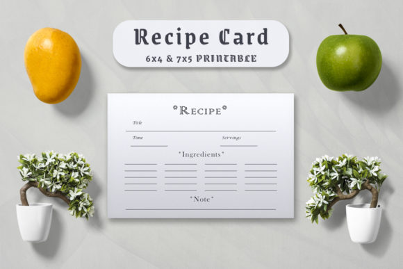Minimal Recipe Card Template V3