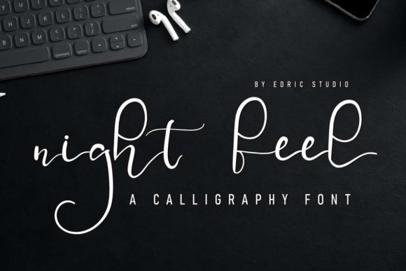Night Feel Font PNG with transparent background - Preview 1