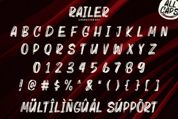 Railer Font PNG with transparent background - Preview 5