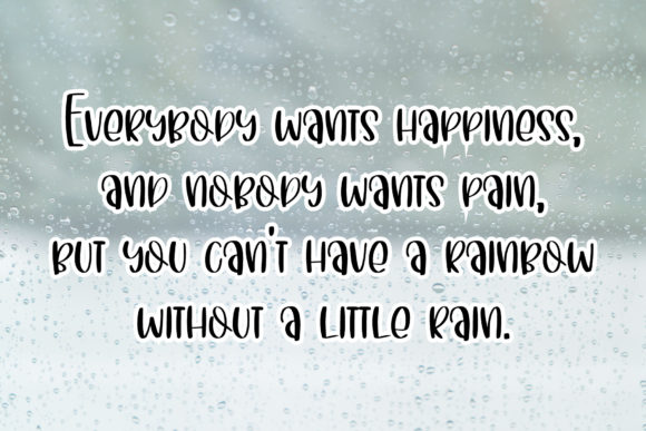 Rainy Holidays Font PNG with transparent background - Preview 1