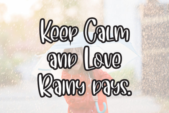 Rainy Holidays Font PNG with transparent background - Preview 3