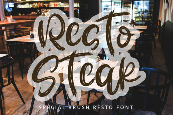 Resto Steak Font font preview - 1