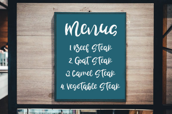 Resto Steak Font font preview - 2