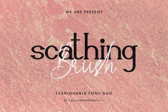 Scathing Brush Font PNG with transparent background - Preview 1