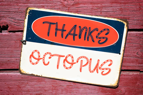 Sea Octopus Font PNG with transparent background - Preview 5