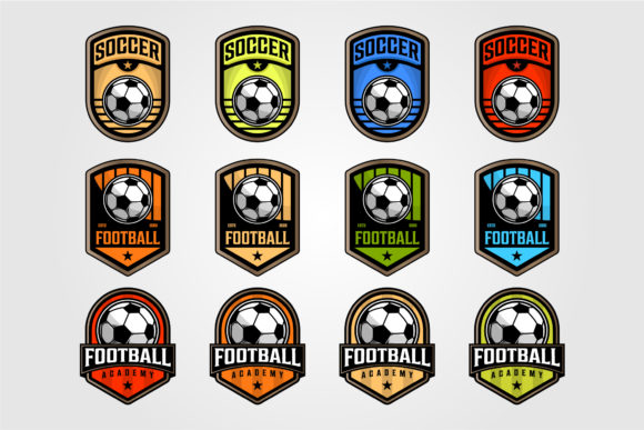 Set of Soccer Ball Emblem Football Logo