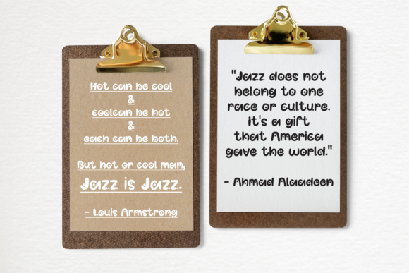 Jazz Vibes Font PNG with transparent background - Preview 2