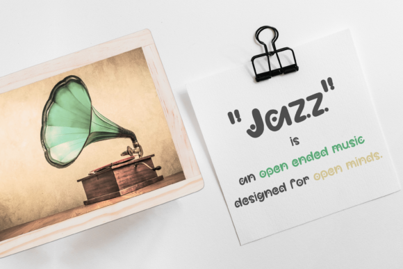 Jazz Vibes Font PNG with transparent background - Preview 3