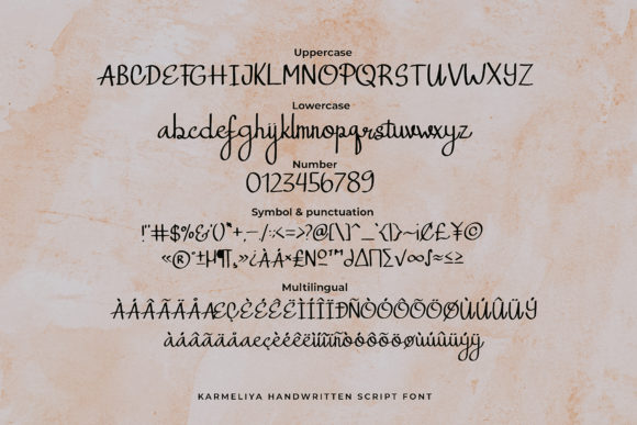 Karmeliya Font PNG with transparent background - Preview 3