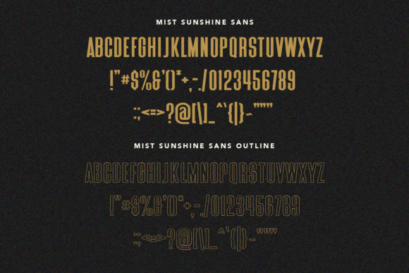 Mist Sunshine Font PNG with transparent background - Preview 6