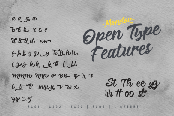 Mondou Font PNG with transparent background - Preview 1