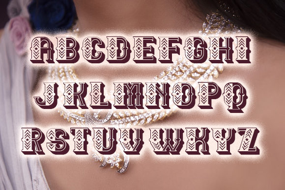 Necklace Font PNG with transparent background - Preview 1