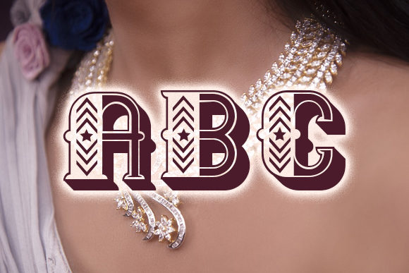 Necklace Font PNG with transparent background - Preview 2