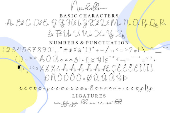 Nichelle Font PNG with transparent background - Preview 5