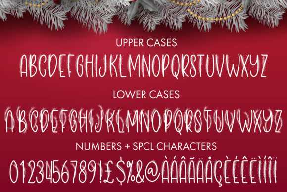 Christmas Tinsel Font PNG with transparent background - Preview 1