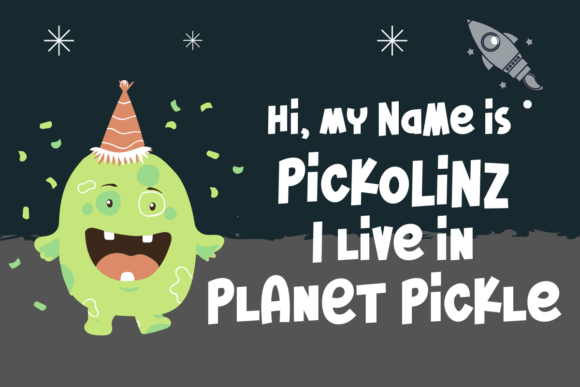 Fresh Pickle Font PNG with transparent background - Preview 4