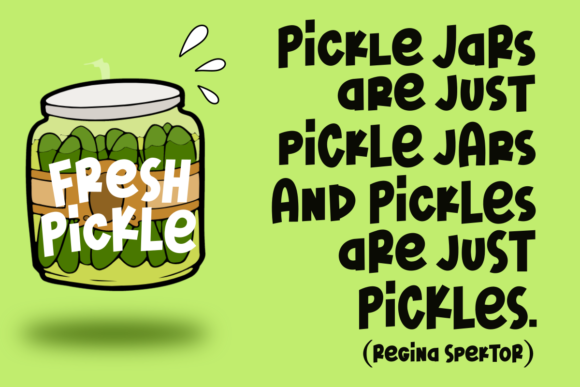 Fresh Pickle Font PNG with transparent background - Preview 5