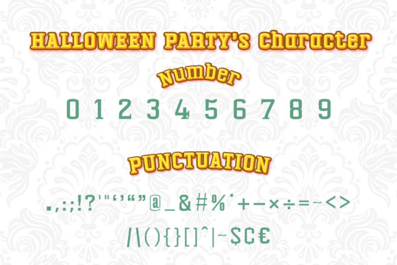 Halloween Party Font font preview - 2