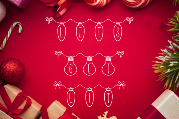Holiday Lights Font - Preview 3