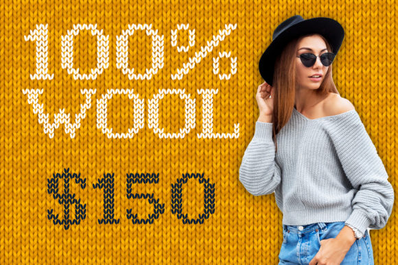 Knitto Font PNG with transparent background - Preview 3