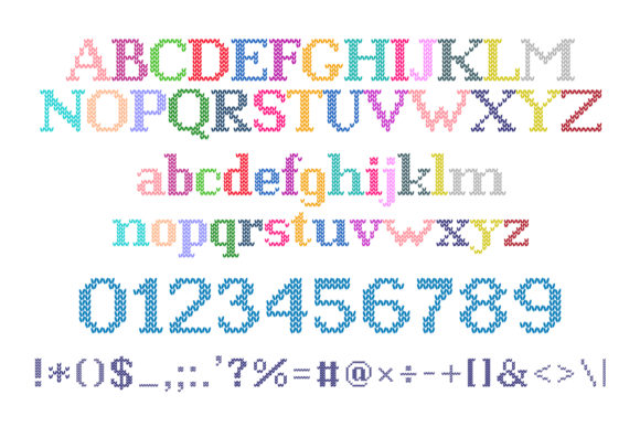 Knitto Font PNG with transparent background - Preview 4