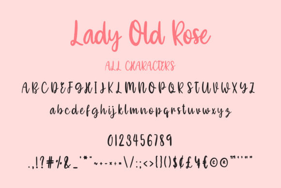 Lady Old Rose Font PNG with transparent background - Preview 2