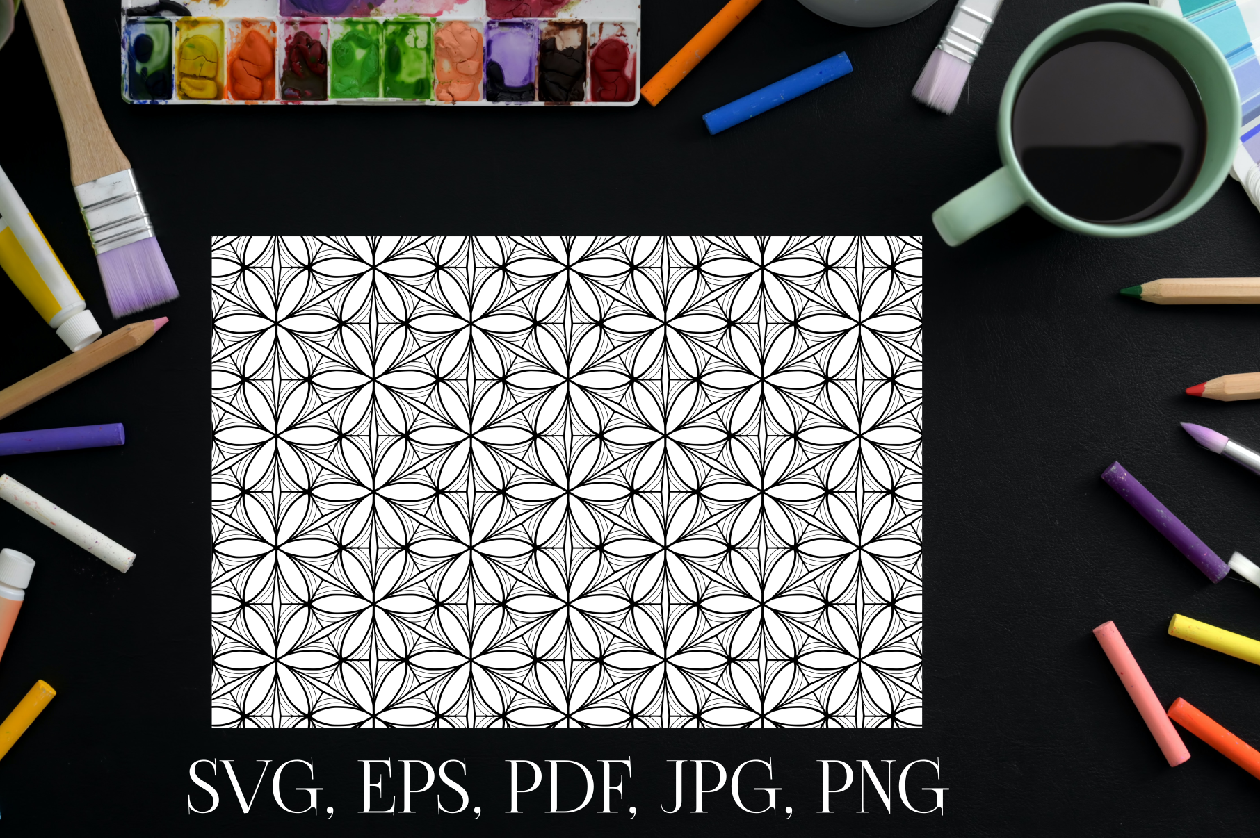 Meditative Sacred Geometry Coloring Page