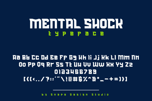 Mental Shock Font PNG with transparent background - Preview 1