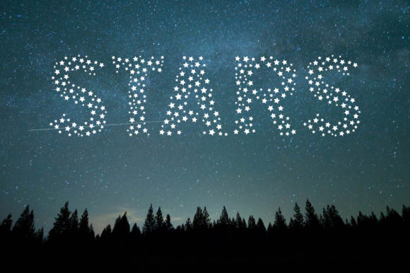 Preview specimen of Color Stars decorative font