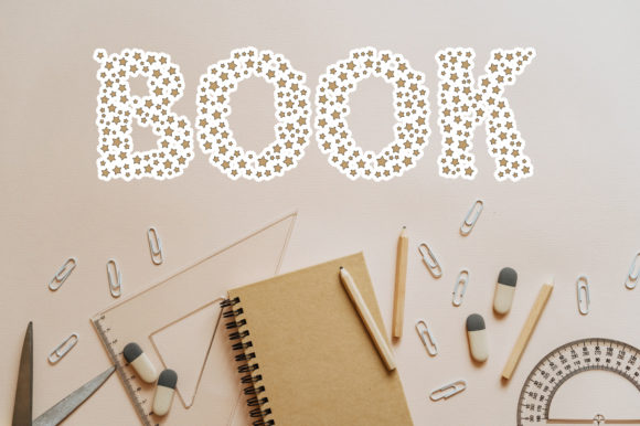 Color Stars Font PNG with transparent background - Preview 3