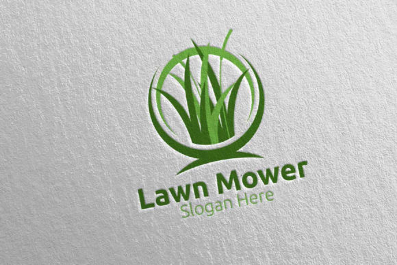 Lawn Mower Gardener Mowing Logo 8 Graphic Logos By denayunecf