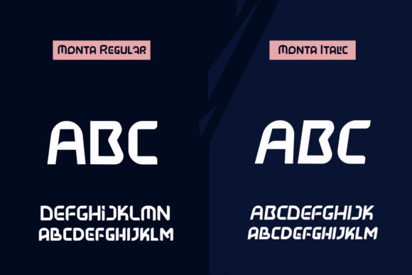 Monta Font PNG with transparent background - Preview 1