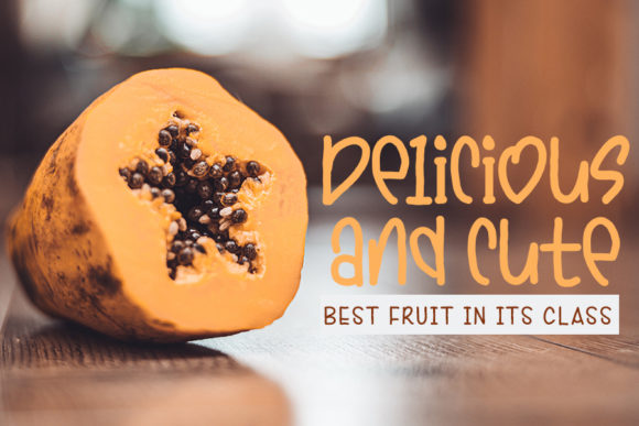 Papaya Pakpaw Font PNG with transparent background - Preview 3