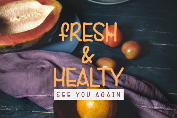 Papaya Pakpaw Font PNG with transparent background - Preview 5