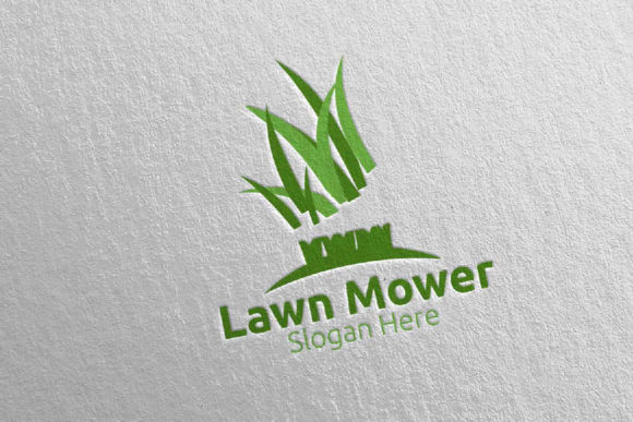 Lawn Mower Gardener Mowing Logo 11 Illustration Logos Par denayunecf