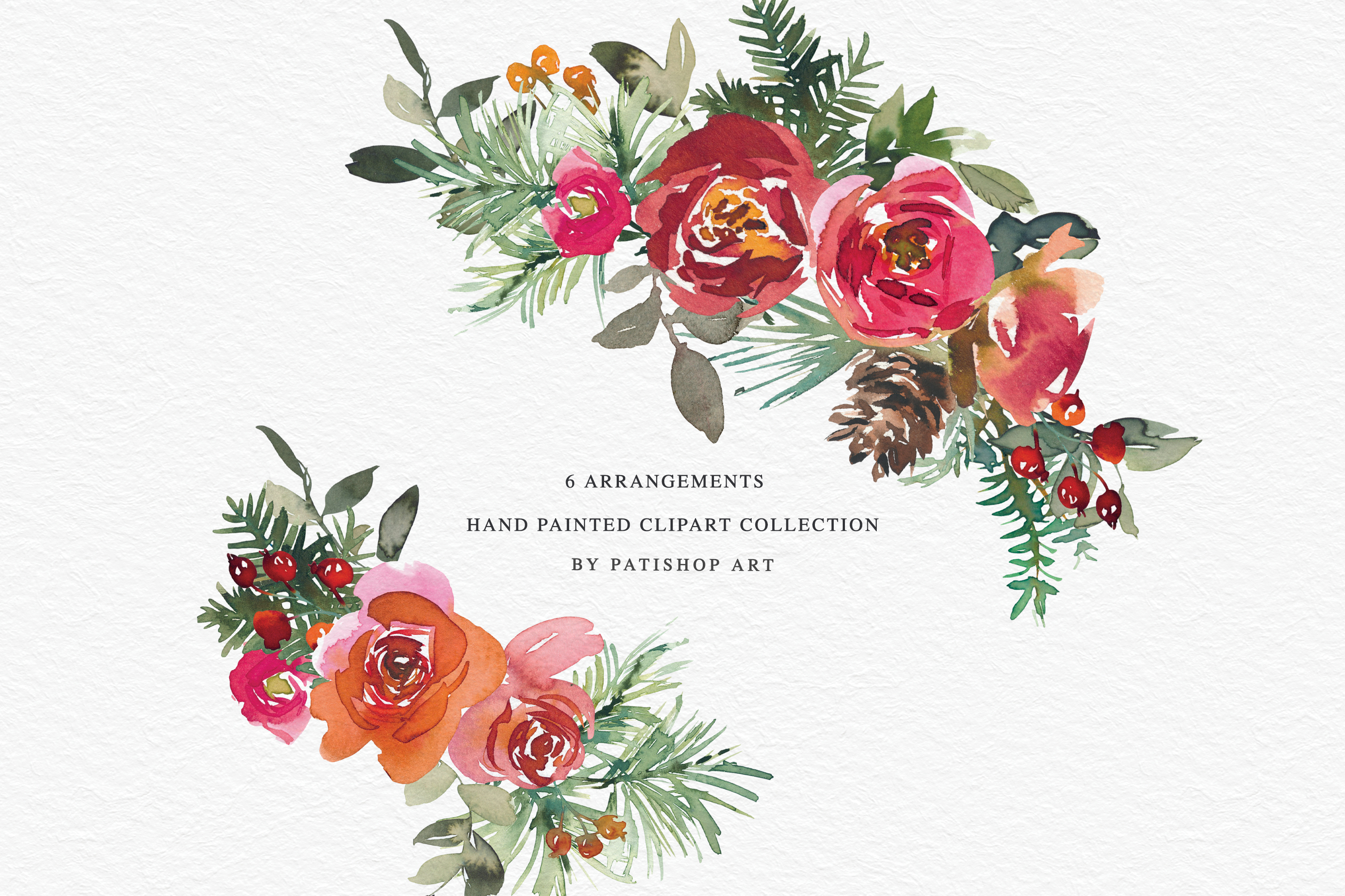 Christmas Watercolor Clipart Set - photo 5
