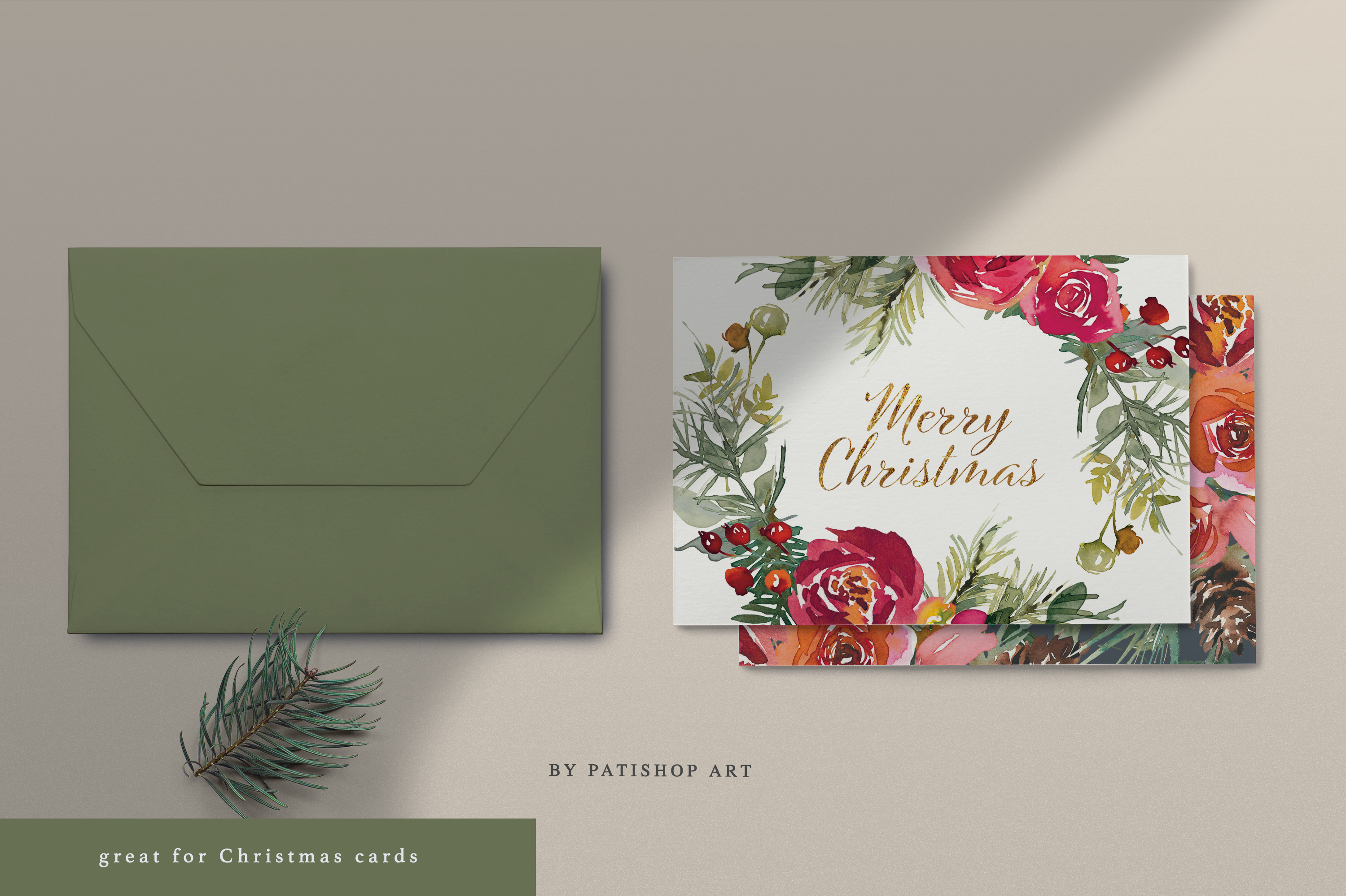 Christmas Watercolor Clipart Set - photo 9