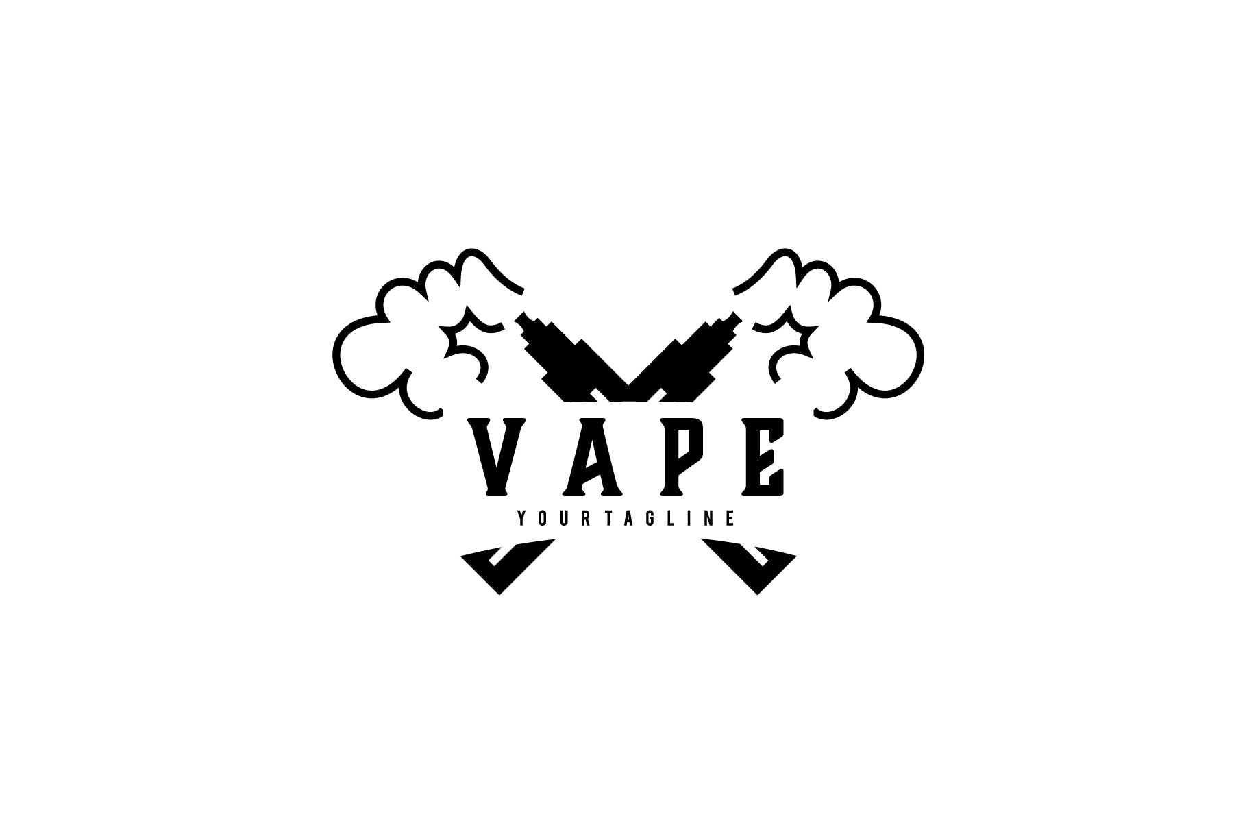 vape logo Vape, E-cigarette Logo Design Graphic by makhondesign · Creative Fabrica main image 0