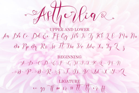 Astherlia Font PNG with transparent background - Preview 6