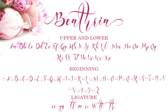 Beathria Font PNG with transparent background - Preview 6