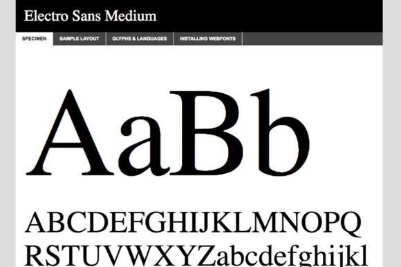 Electro Sans Font PNG with transparent background - Preview 1