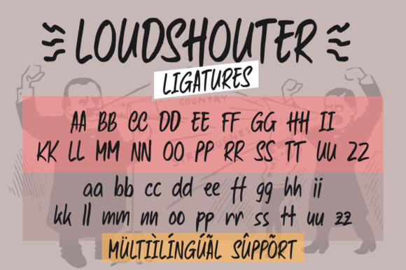 Loudshouter Font PNG with transparent background - Preview 1