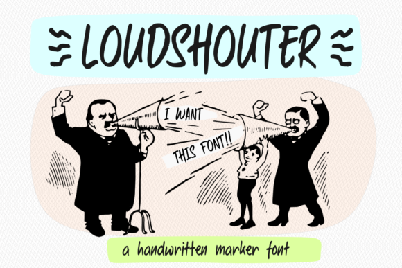 Loudshouter Font PNG with transparent background - Preview 2