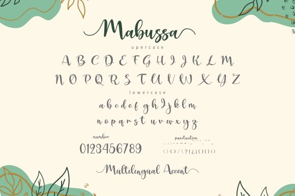 Mabussa Font PNG with transparent background - Preview 4