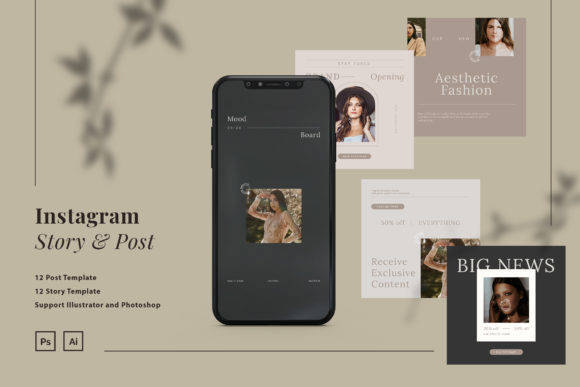 Minimalist Instagram Newsletter Template Graphics