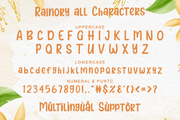 Rainory Font PNG with transparent background - Preview 5