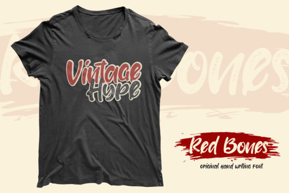 Red Bones Font PNG with transparent background - Preview 3