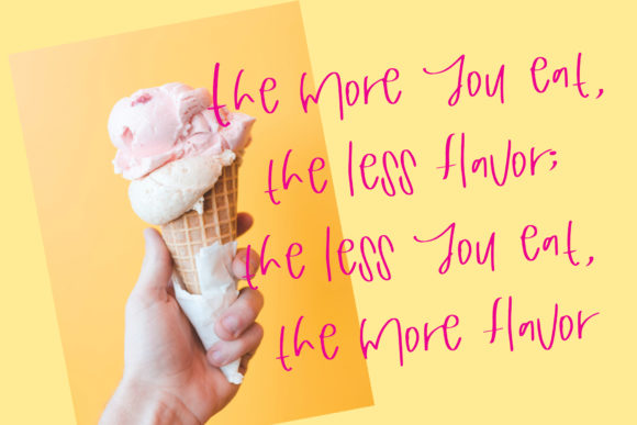 Rosella Tea Font PNG with transparent background - Preview 2