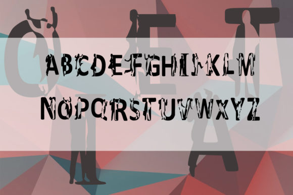 Silhouettesque Font PNG with transparent background - Preview 1